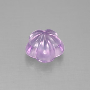 Amatista Violeta natural de 1.57 ct, Corte Flor, Transparente