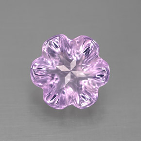 Amatista violeta natural de 3,04 ct, corte flor, transparente