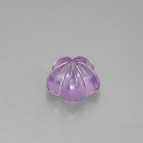 Amatista violeta natural de 1,54 ct, corte flor, transparente