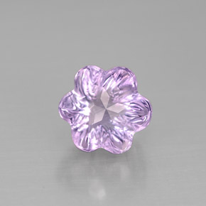 Amatista violeta natural de 1,63 ct, corte flor, transparente