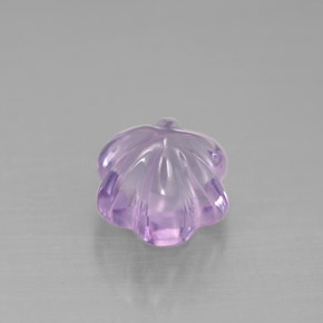 Amatista violeta natural de 1,63 ct, corte flor, transparente