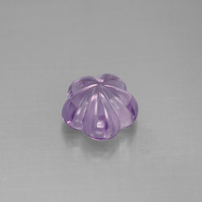 Amatista violeta natural de 1,93 ct, corte flor, transparente