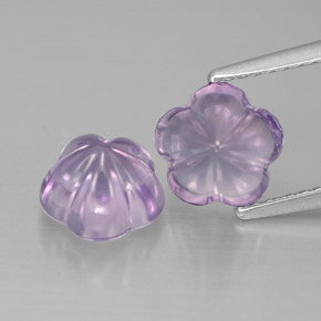 Gemas de amatista violeta natural de  ct, corte flor, transparente