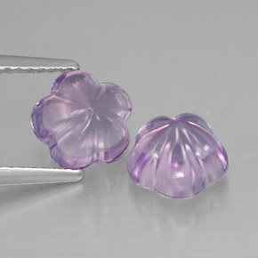 Gemas de amatista violeta natural de  ct, corte flor, transparente