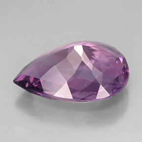 Amatista violeta natural de 19,04 ct, en forma de pera, VVS