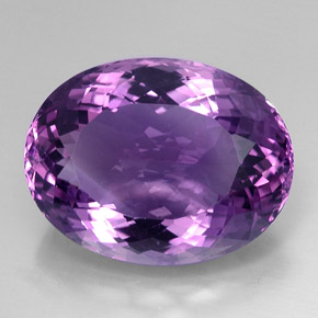 Amatista violeta natural de 43,53 ct, corte óvalo, VVS
