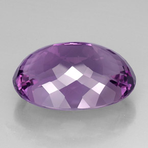 Amatista violeta natural de 43,53 ct, corte óvalo, VVS
