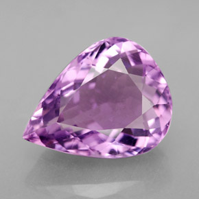 Amatista violeta natural de 7,05 ct, en forma de pera, VVS