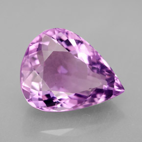 Amatista violeta natural de 7,05 ct, en forma de pera, VVS
