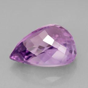 Amatista violeta natural de 7,05 ct, en forma de pera, VVS