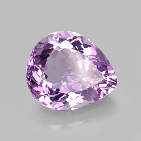 Amatista violeta natural de 6,96 ct, en forma de pera, VVS