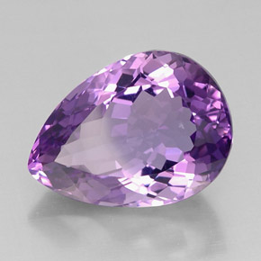 Amatista violeta natural de 14,77 ct, en forma de pera, IF