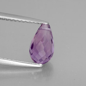 Amatista violeta natural de 1,36 ct, briolette, VVS-VS