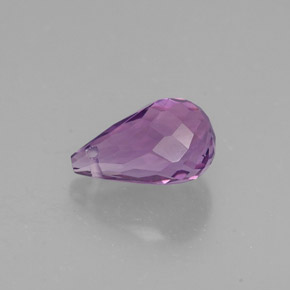 Amatista violeta natural de 1,43 ct, briolette, VVS-VS