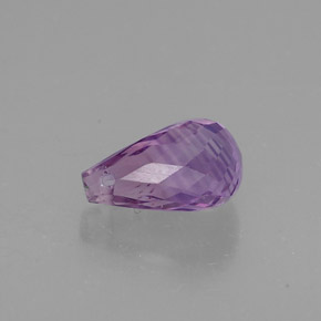 Amatista violeta natural de 1,38 ct, briolette, VVS-VS