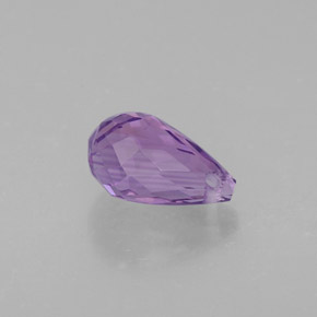 Amatista violeta natural de 1,26 ct, briolette, VVS-VS