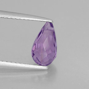 Amatista violeta natural de 1,26 ct, briolette, VVS-VS