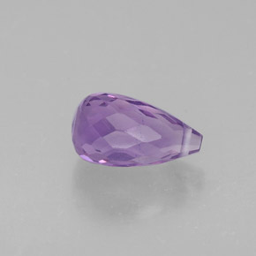 Amatista violeta natural de 1,54 ct, briolette, VS
