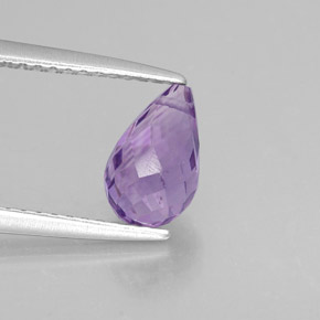 Amatista violeta natural de 1,25 ct, briolette, VS