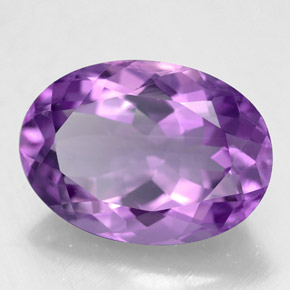 Amatista Violeta natural de 5.37 ct, Corte Óvalo, VVS