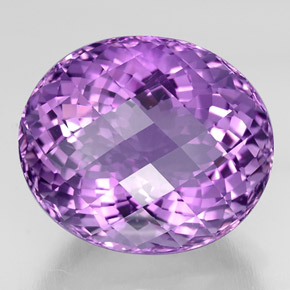 Amatista violeta natural de 37,95 ct, corte óvalo, VVS