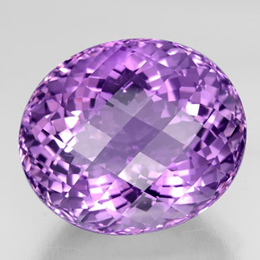 Amatista violeta natural de 37,95 ct, corte óvalo, VVS