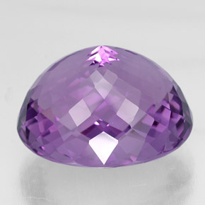 Amatista violeta natural de 37,95 ct, corte óvalo, VVS
