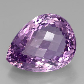 Amatista violeta natural de 45,59 ct, en forma de pera, IF