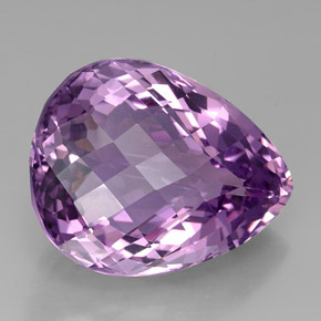 Amatista violeta natural de 45,59 ct, en forma de pera, IF
