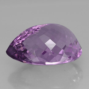 Amatista violeta natural de 45,59 ct, en forma de pera, IF