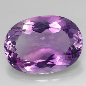 Amatista violeta natural de 38,07 ct, corte óvalo, IF