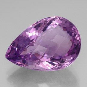 Amatista violeta natural de 40,00 ct, en forma de pera, IF