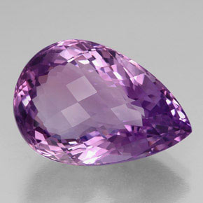 Amatista violeta natural de 40,00 ct, en forma de pera, IF