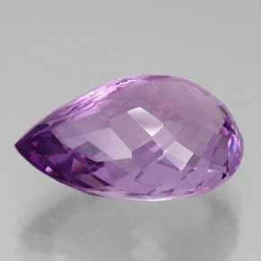 Amatista violeta natural de 40,00 ct, en forma de pera, IF