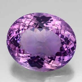 Amatista violeta natural de 65,73 ct, corte óvalo, IF