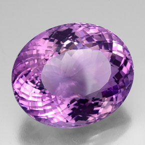 Amatista violeta natural de 65,73 ct, corte óvalo, IF