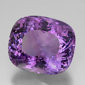 Amatista violeta natural de 58,79 ct, corte cojín, IF