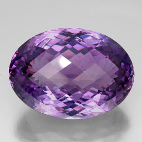 Amatista violeta natural de 76,02 ct, corte óvalo, IF