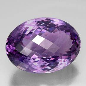 Amatista violeta natural de 76,02 ct, corte óvalo, IF