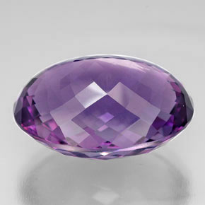 Amatista violeta natural de 76,02 ct, corte óvalo, IF