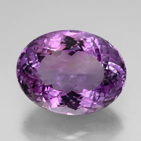 Amatista violeta natural de 54,02 ct, corte óvalo, IF