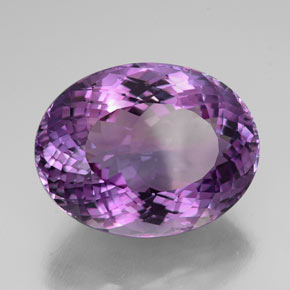 Amatista violeta natural de 54,02 ct, corte óvalo, IF