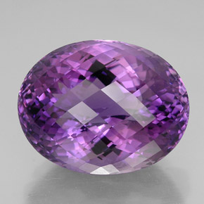 Amatista violeta natural de 49,96 ct, corte óvalo, IF