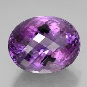 Amatista violeta natural de 49,96 ct, corte óvalo, IF