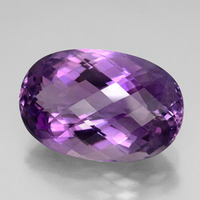 Amatista violeta natural de 49,80 ct, corte óvalo, VVS
