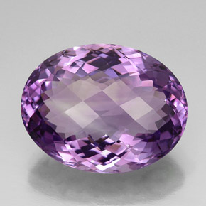 Amatista violeta natural de 33,87 ct, corte óvalo, IF