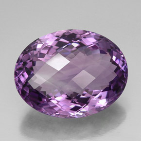 Amatista violeta natural de 33,87 ct, corte óvalo, IF