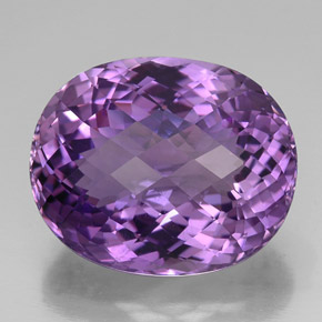 Amatista violeta natural de 35,79 ct, corte óvalo, VVS