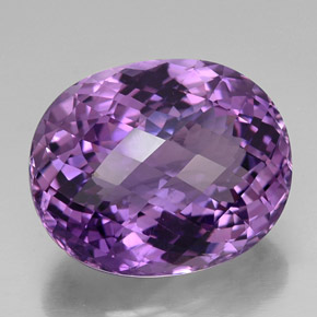 Amatista violeta natural de 35,79 ct, corte óvalo, VVS