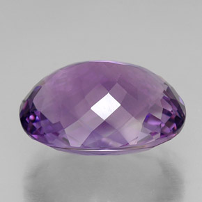 Amatista violeta natural de 35,79 ct, corte óvalo, VVS